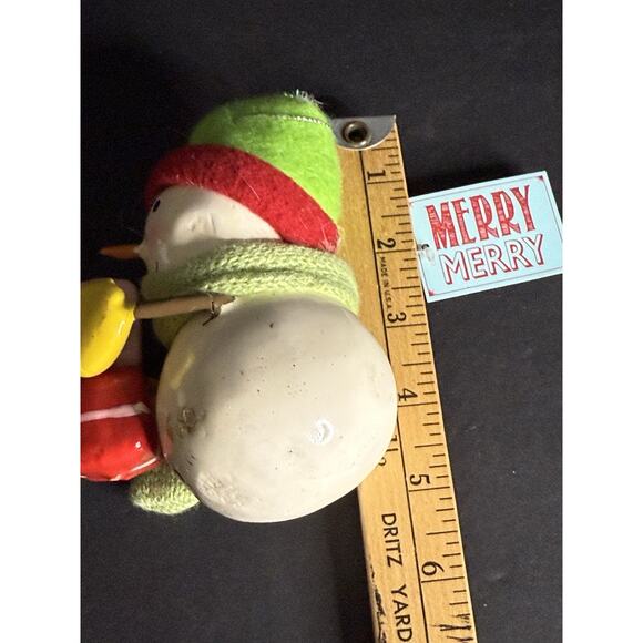 St Nicholas Square Merry Merry Snowman XL Christmas Ornament Holiday Decor 5” - Picture 6 of 7